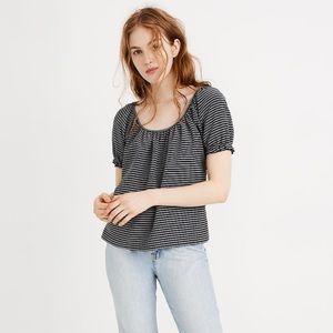 Texture & Thread Madewell Striped Peasant Top